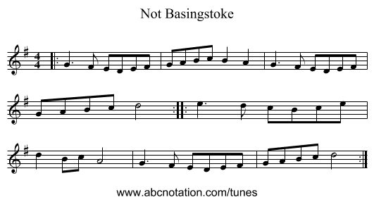 Not Basingstoke - staff notation
