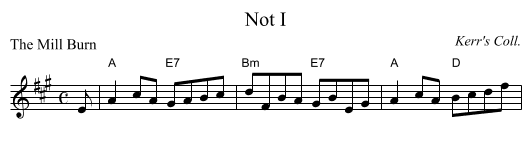 Not I - staff notation