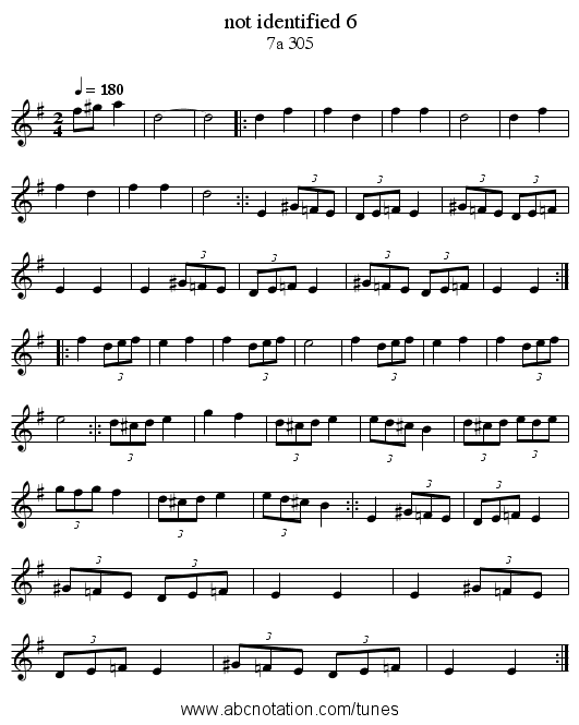 not identified 6 - staff notation