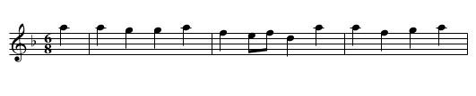 Not in Town - staff notation