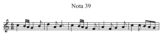 Nota 39 - staff notation