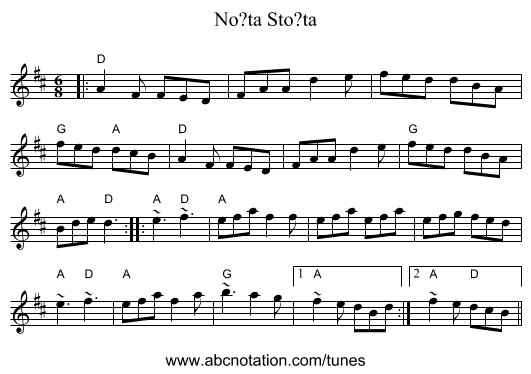No?ta Sto?ta - staff notation