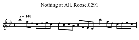 Nothing at All. Roose.0291 - staff notation