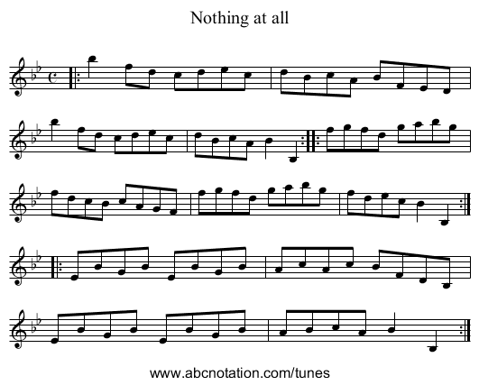 Nothing at all - staff notation