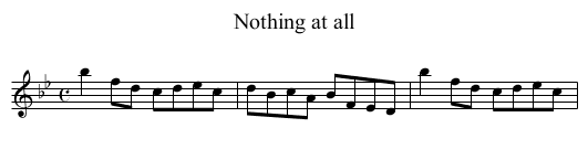 Nothing at all - staff notation