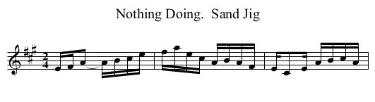 Nothing Doing.  Sand Jig - staff notation