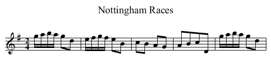 Nottingham Races - staff notation