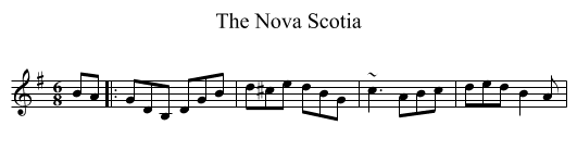 Nova Scotia, The  - staff notation