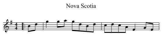 Nova Scotia - staff notation