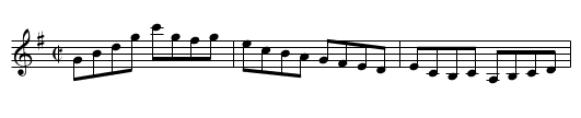 Novey Gallows. JC.237 - staff notation