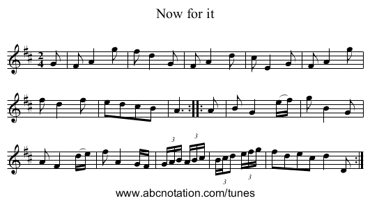 Now for it - staff notation