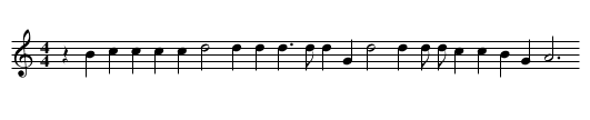 Now is the month of Maying - staff notation