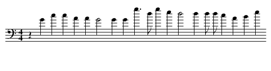 Now is the month of Maying - staff notation