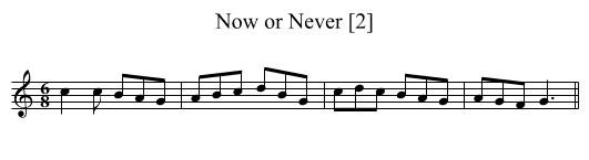 Now or Never [2] - staff notation