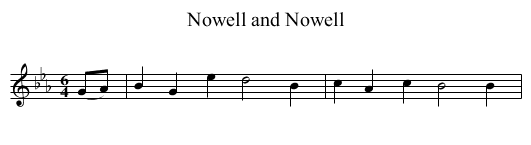 Nowell and Nowell - staff notation