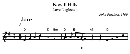 Nowill Hills - staff notation