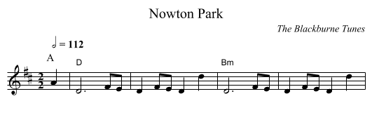 Nowton Park - staff notation