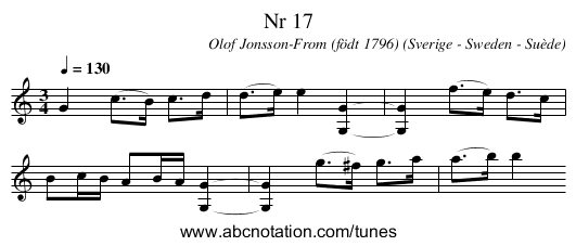 Nr 17 - staff notation