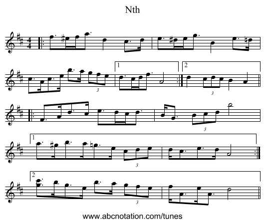 Nth - staff notation