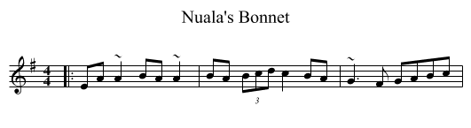 Nuala's Bonnet - staff notation