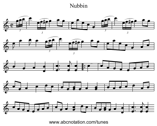 Nubbin - staff notation