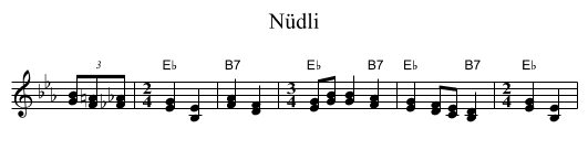 N&uuml;dli - staff notation