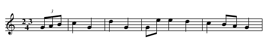Nuedeli - staff notation