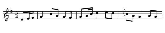 Numbers I've Courted and Kissed in My Time - staff notation