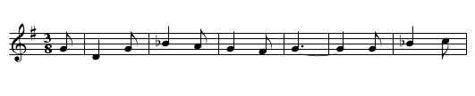 Nun adje, Schatz, und ich muss fort, - staff notation