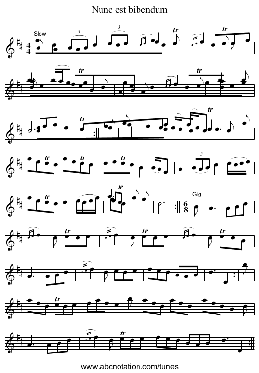 Nunc est bibendum - staff notation