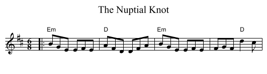 Nuptial Knot, The  - staff notation