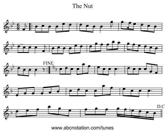 Nut, The - staff notation