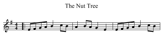 Nut Tree, The  - staff notation