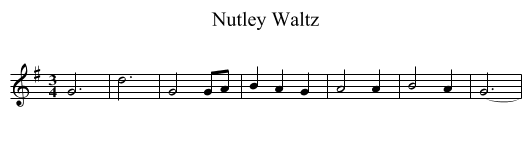 Nutley Waltz - staff notation