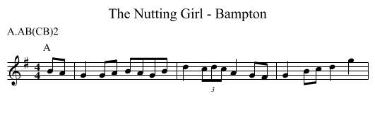 Nutting Girl - Bampton, The - staff notation