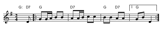 Nuuskapolkka - staff notation