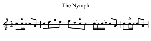 Nymph, The - staff notation