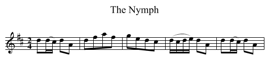 Nymph, The - staff notation