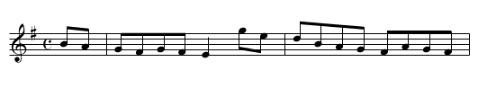 Nyth y Gog - staff notation