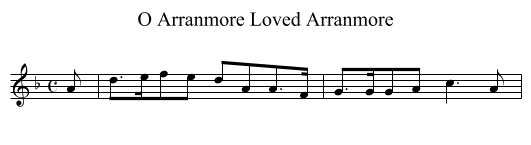 O Arranmore Loved Arranmore - staff notation