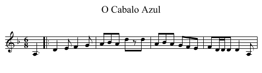 O Cabalo Azul - staff notation