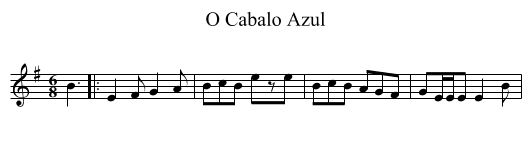 O Cabalo Azul - staff notation