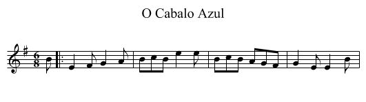 O Cabalo Azul - staff notation