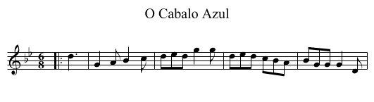 O Cabalo Azul - staff notation