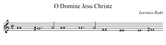 O Domine Jesu Christe - staff notation