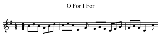O For I For - staff notation