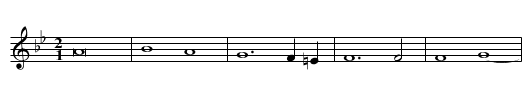 O Fortune trop tu es dure - staff notation