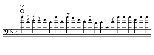 O Haupt voll Blut und Wunden - staff notation
