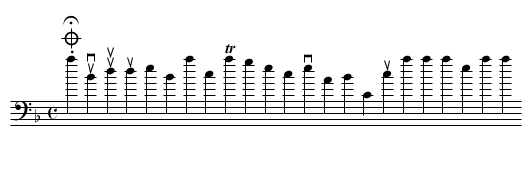 O Haupt voll Blut und Wunden - staff notation