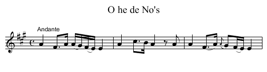 O he de No's - staff notation